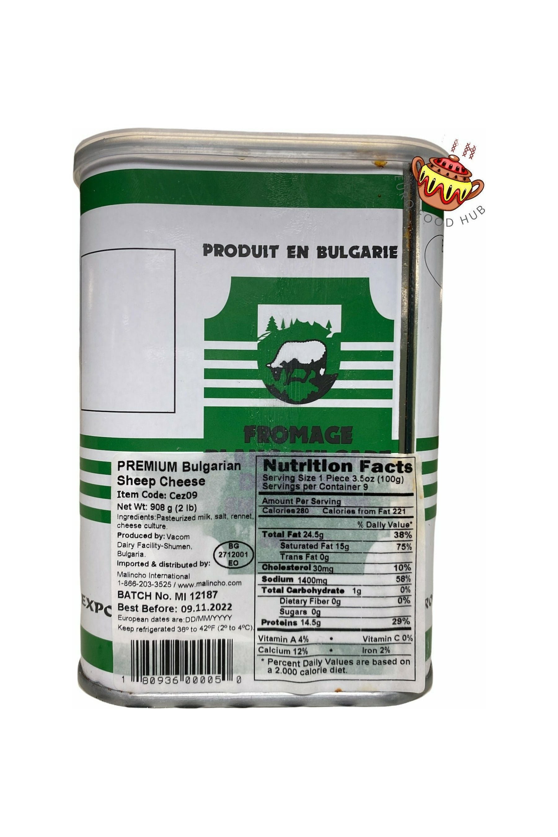 Bulgarian Premium Feta Cheese - SHEEP E-Z Open 2Lbs