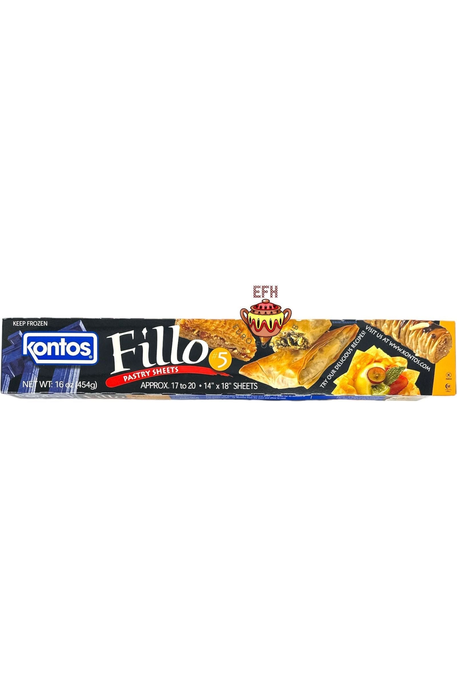 Kontos Fillo Dough - Phyllo Pastry Sheets - Available in #4,#5,#7,#10