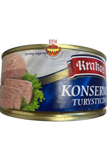Krakus - Polish Minced Pork & Pork Skin Spiced with Paprika - Konswerwa Turystyczna - 10.5 oz Best by 4.25.2024