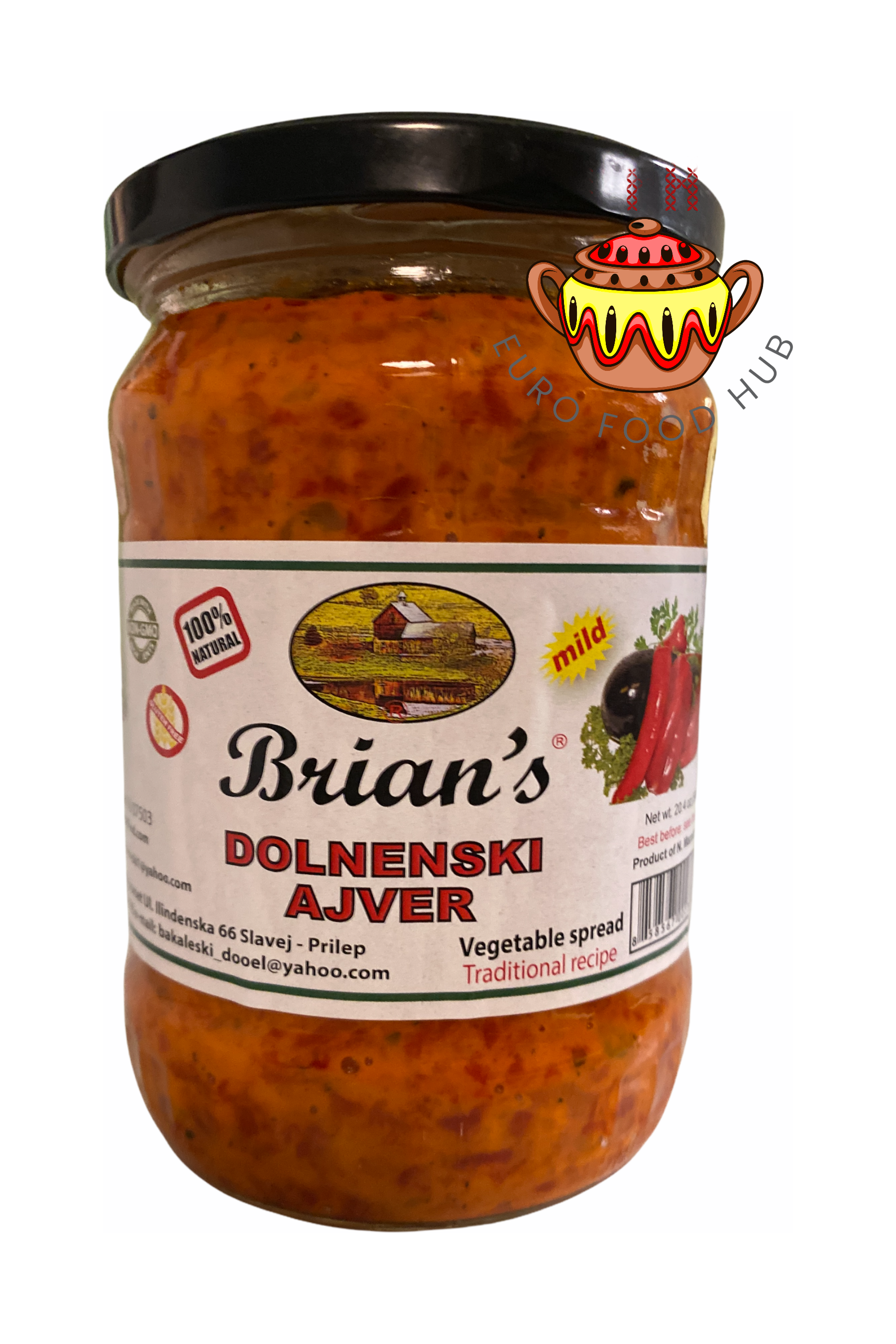 Brian's European Natural Products - DOLNENSKI Ajver (Ajvar) - Hot or Mild