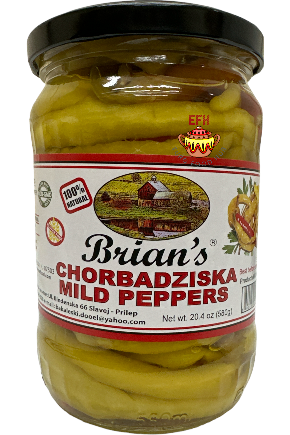 Brian's European Natural Products - Chorbadziska Mild Peppers - 580g