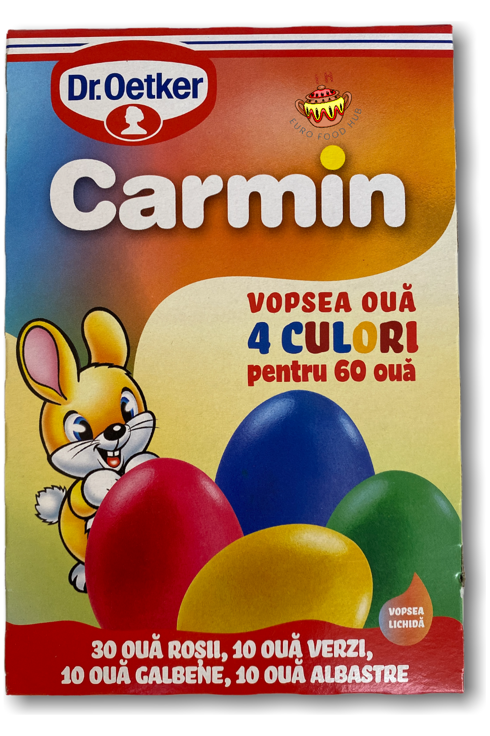 Dr. Oetker - Carmin - Vopsea Oua 4 Culori - Easter Egg Dye - 4 Color Kit -  Best by 9.30.2025