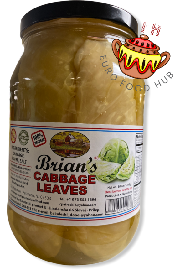 Brian’s European Natural Products - CABBAGE LEAVES - 1.7kg