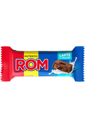 Romanian Chocolate Bar MILK - AUTENTIC ROM - Baton LAPTE cu crema Rom