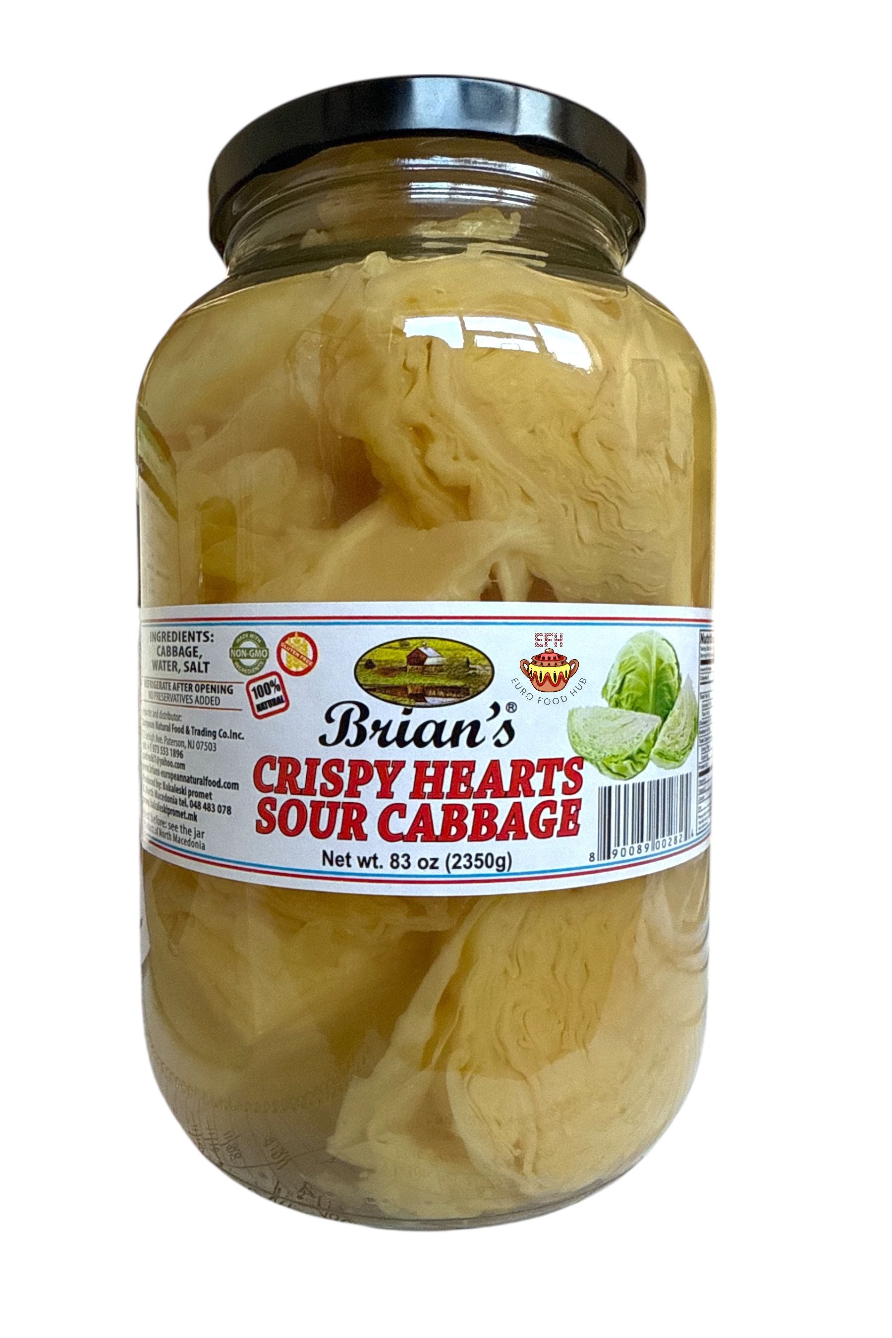 Brian’s European Natural Products - CRISPY SOUR CABBAGE HEARTS - 2350g