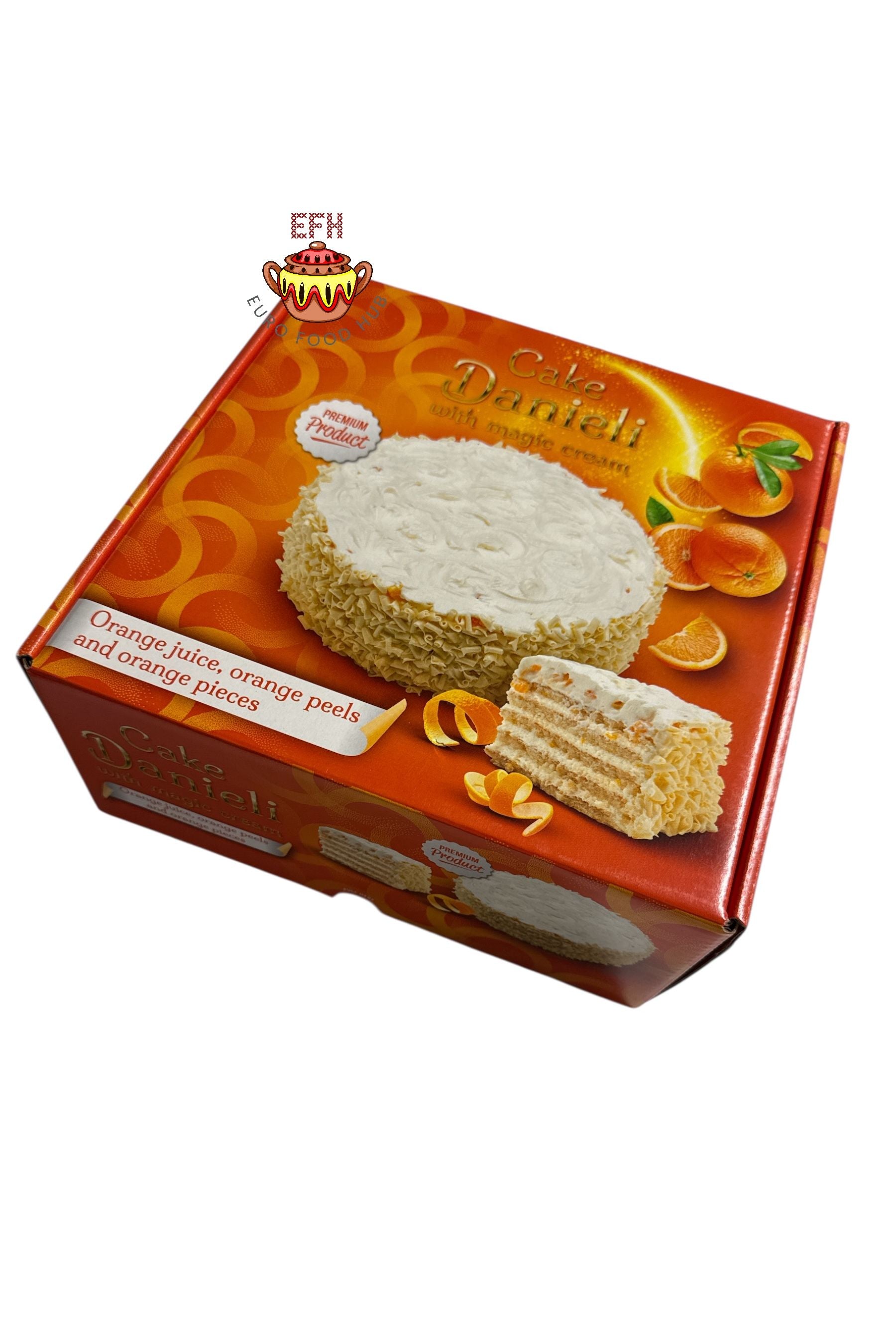 Cake DANIELI - with Magic Cream - Orange Juice, Orange Peels and Orange Pieces - 1.6kg