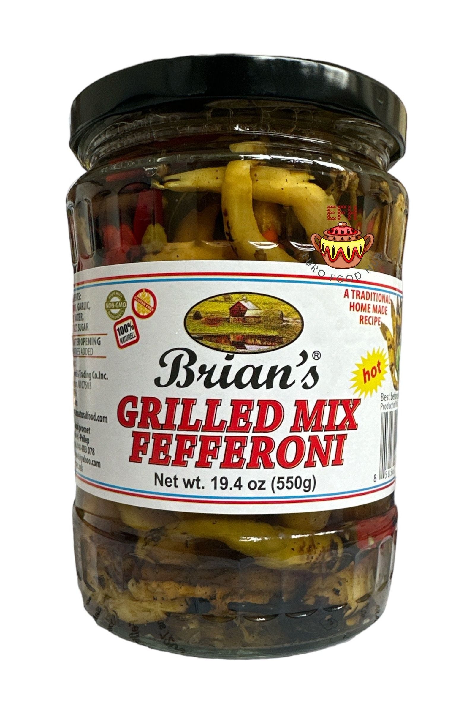 Brian's European Natural Products Grilled Mix Fefferoni - Hot