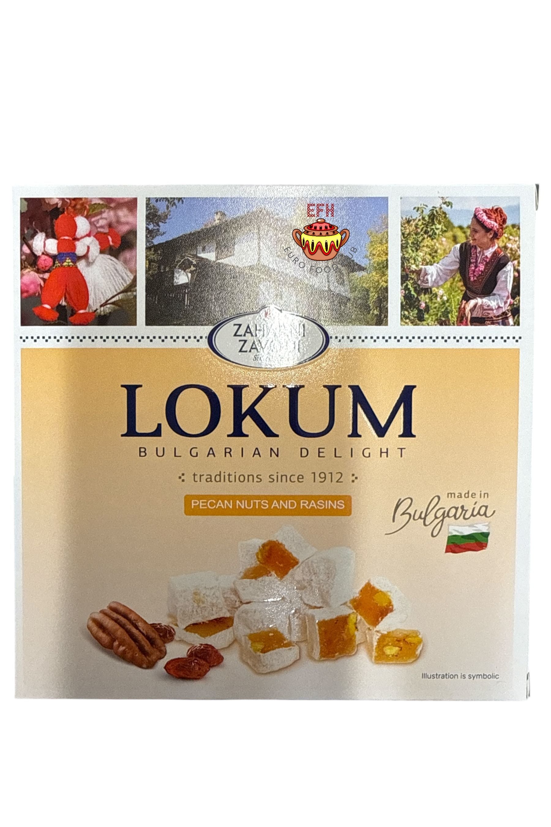 Lokum - Bulgarian Delight - with Pecans and Raisins