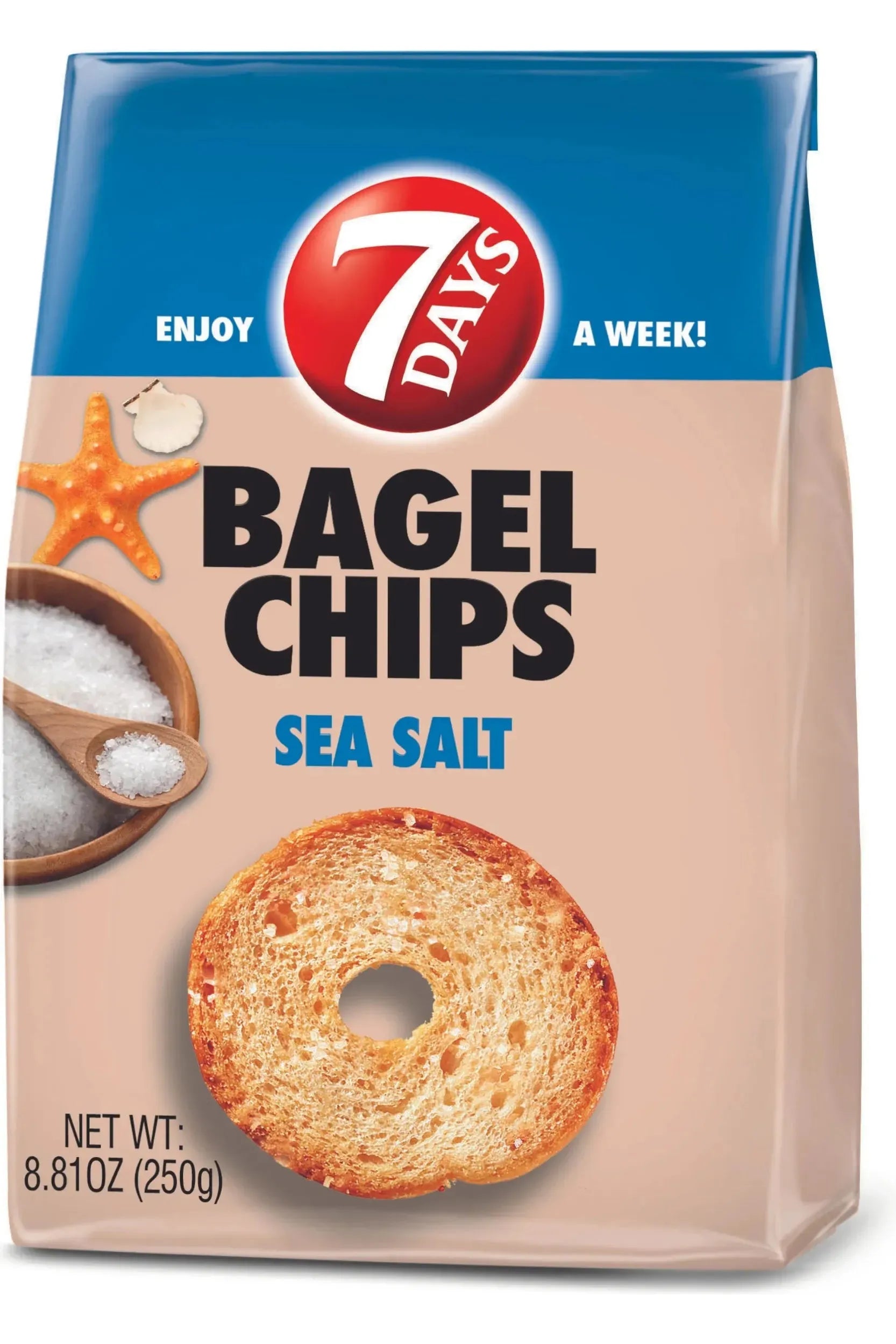 7 Days Bagel Chips/Bake Rolls - SEA SALT - Party Size