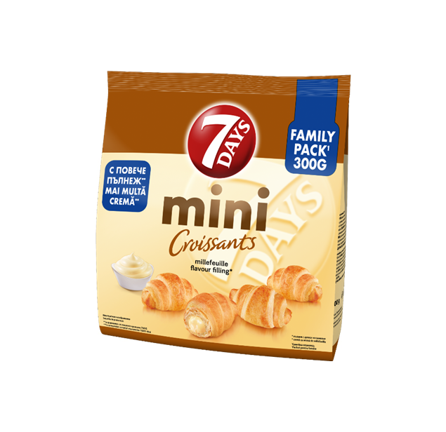 7 Days MINI Croissants - Millefeuille Flavor Filling - FAMILY PACK - 300g