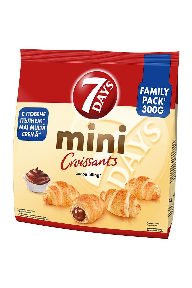 7 Days MINI Croissants - Cocoa Filling - FAMILY PACK - 300g