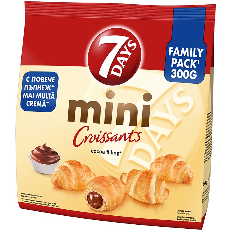 7 Days MINI Croissants - Cocoa Filling - FAMILY PACK - 300g