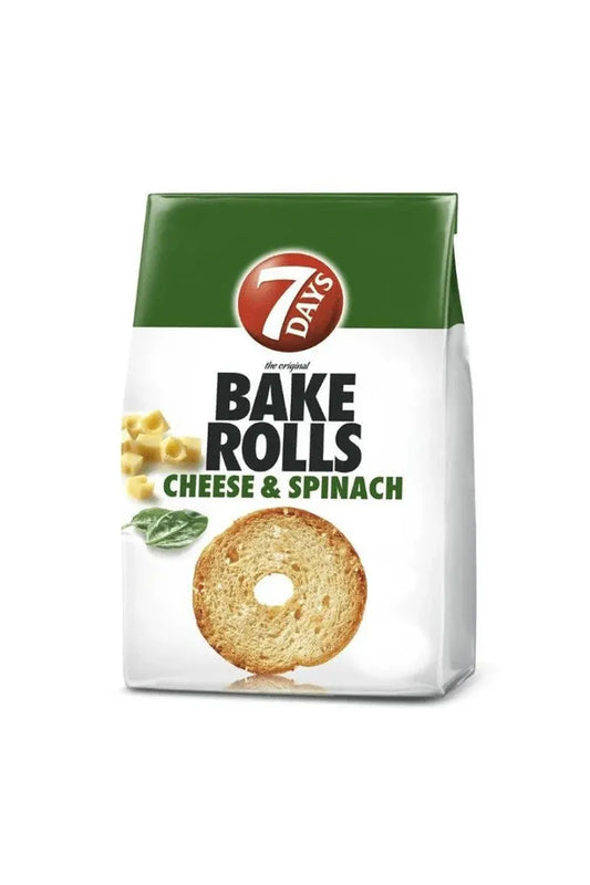 7 Days - BAKE ROLLS - CHEESE & SPINACH Flavor - 80g