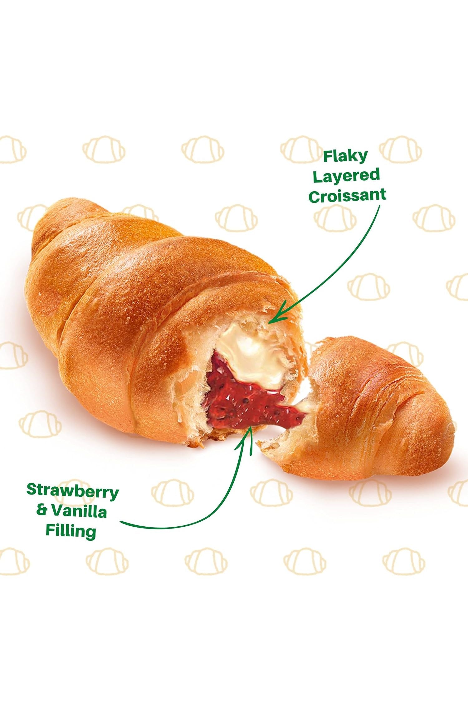 7 Days Croissant - Strawberry & Cream - 75g