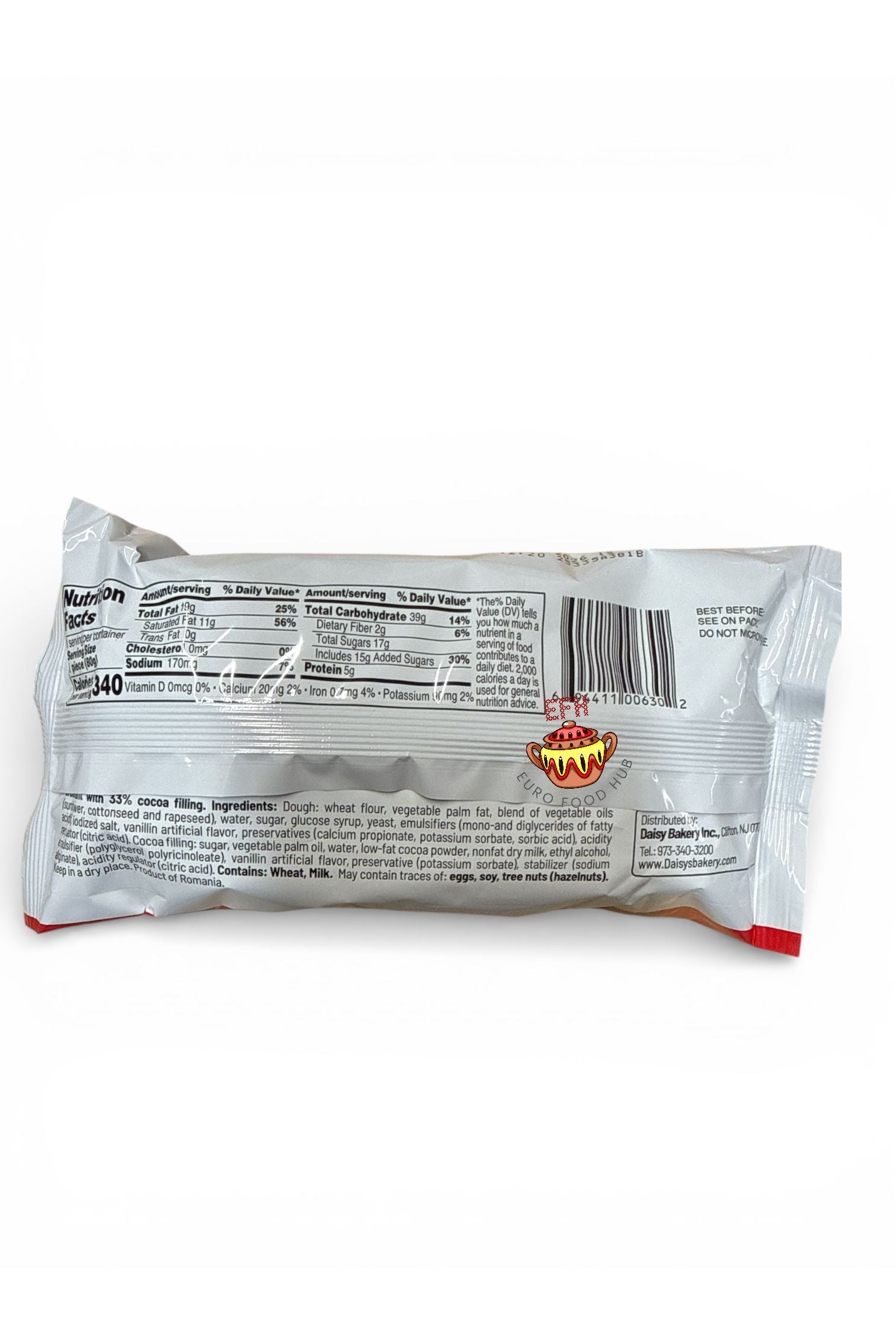 Daisy's Soft Croissant with COCOA Filling - 80g