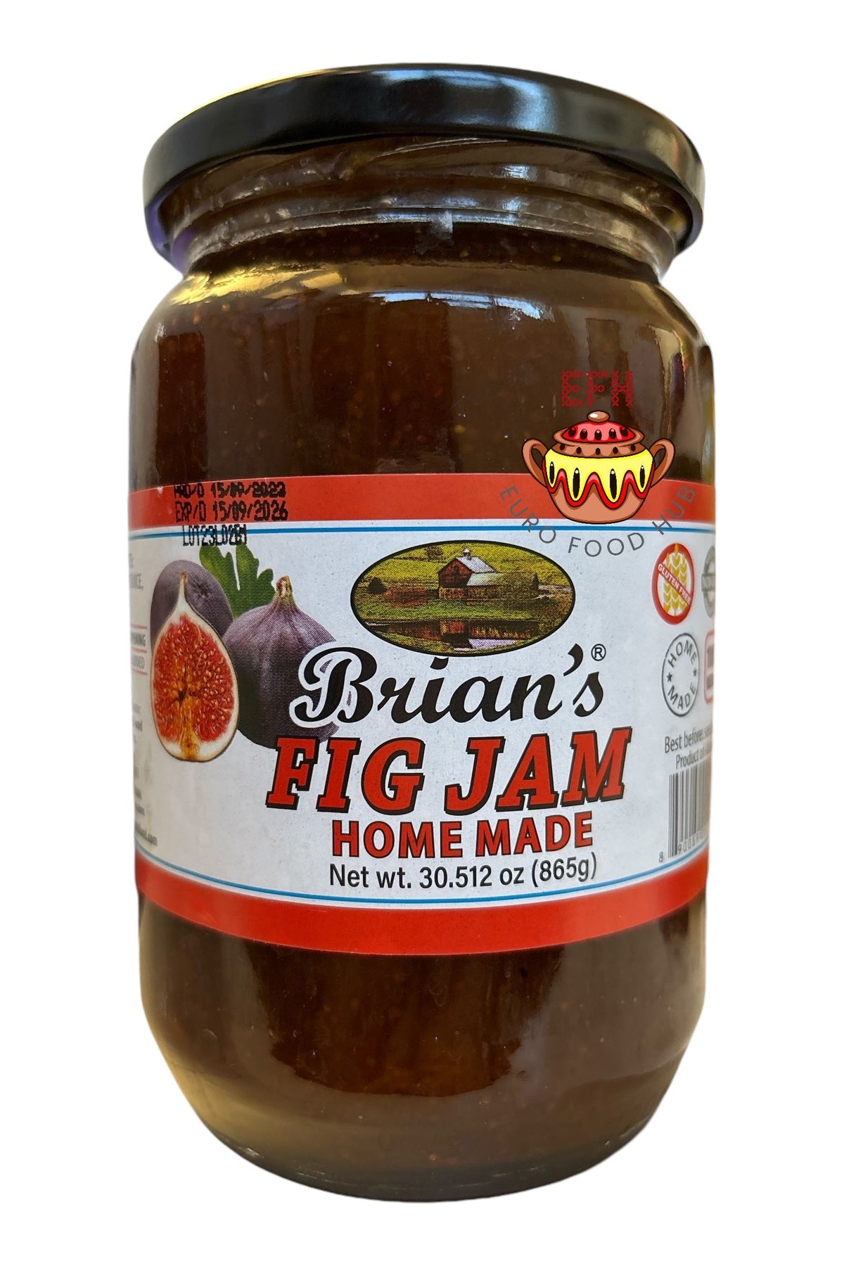 Brian's European Natural Products - FIG JAM - Homemade - 865g