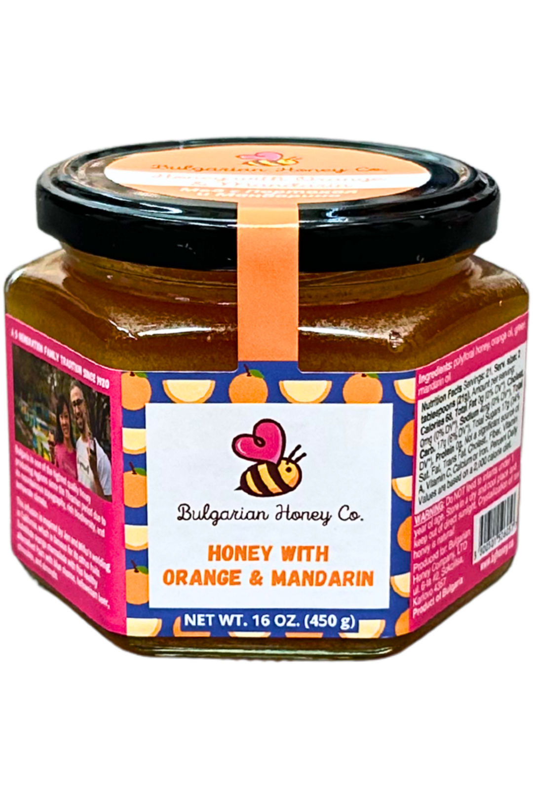 Bulgarian Honey Co. - HONEY with ORANGE & MANDARIN - 450g