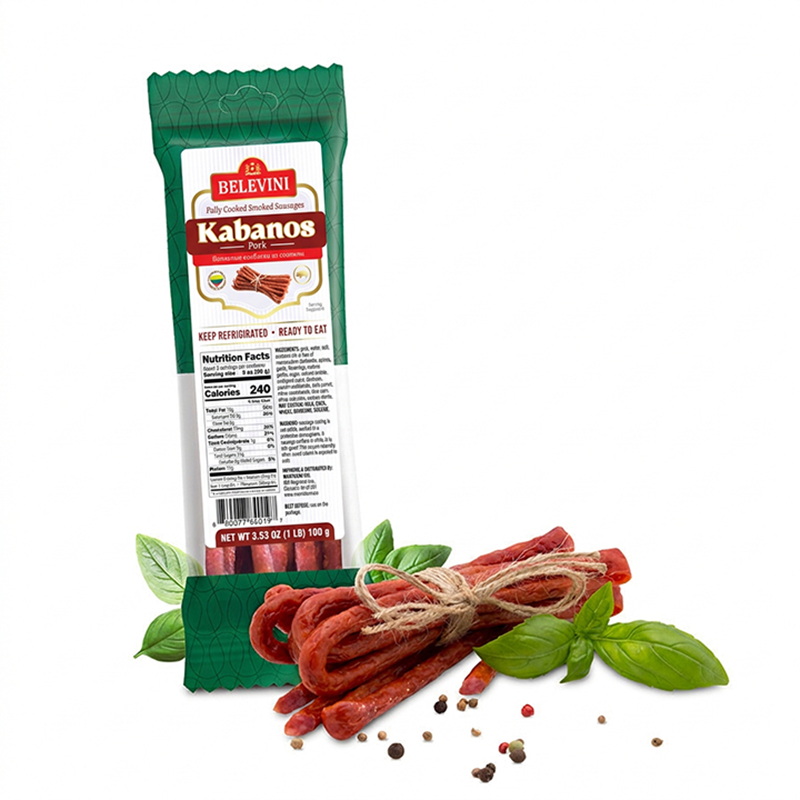 BELEVINI KABANOS ORIGINAL Fully Cooked Dried Sausage 3.53 Oz / 100g