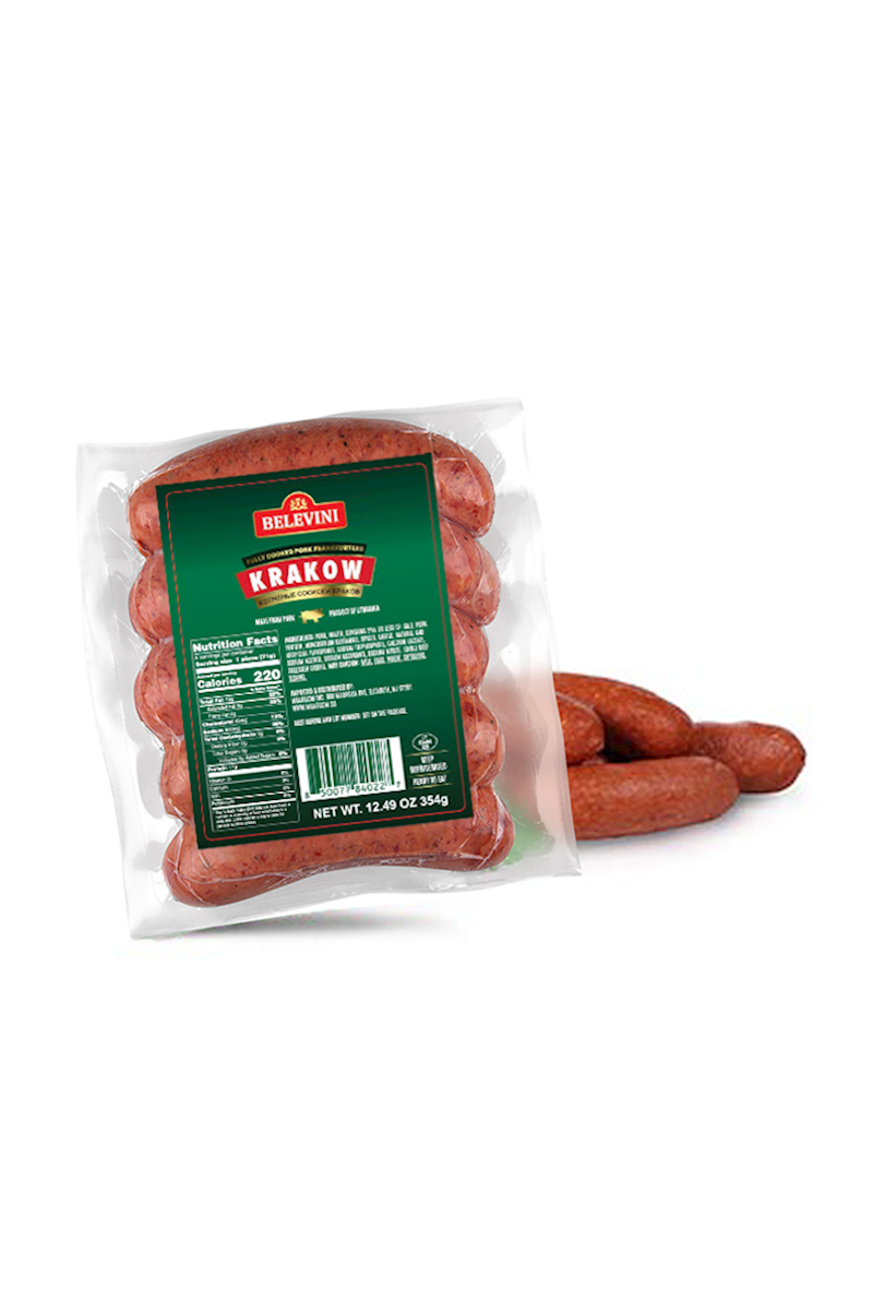 BELEVINI - Fully Cooked Smoked Sausages - KRAKOW - 354g