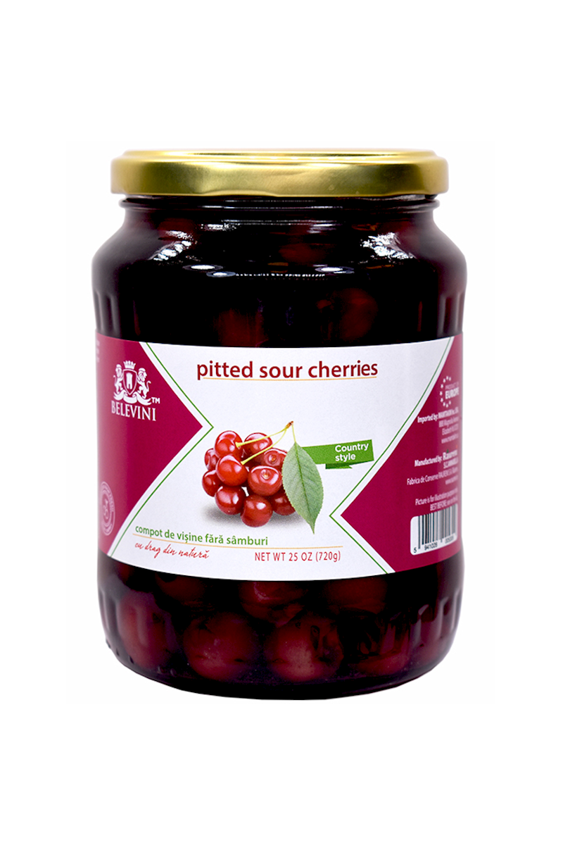 Cherry compote in syrup Romanian Raureni Food Boston USA — Euro Food ...