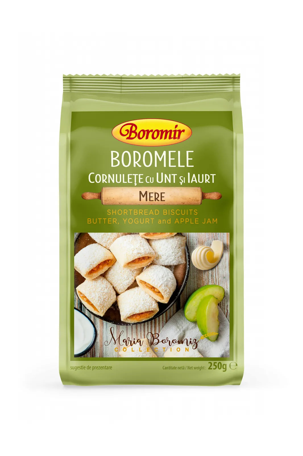 Boromir Short Bread Cookies with Butter, Yogurt and Apple Jam Filling