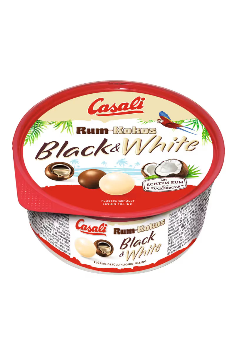Casali - RUM-KOKOS - Black & White Dragees - 300g