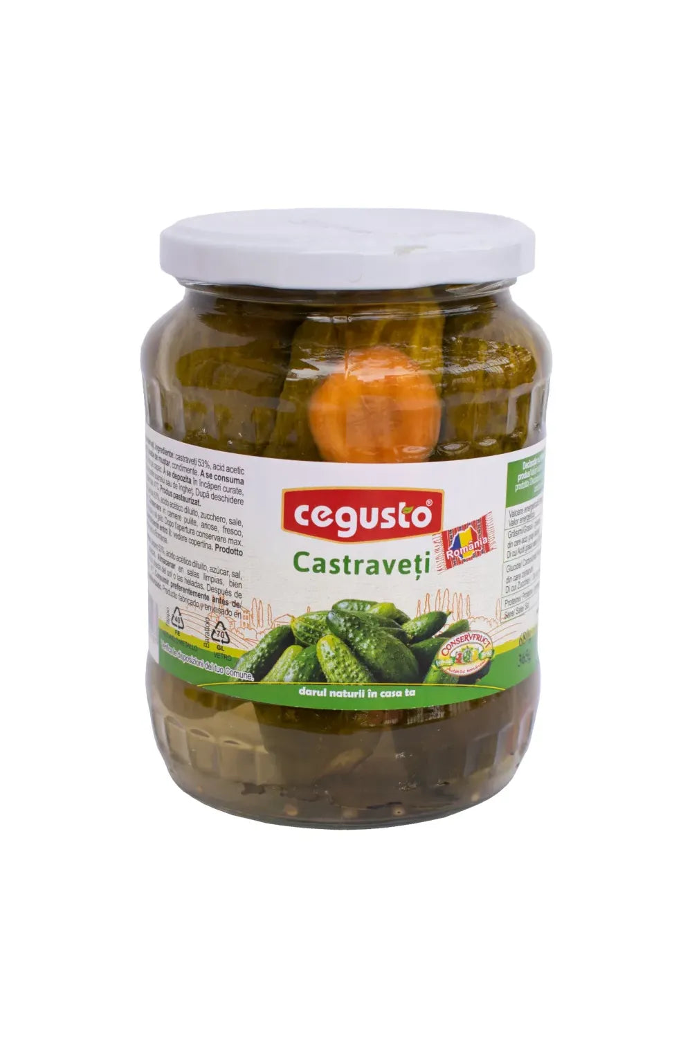 CeGusto - Pickled Cucumbers in VINEGAR - Castraveti in Otet - 680g