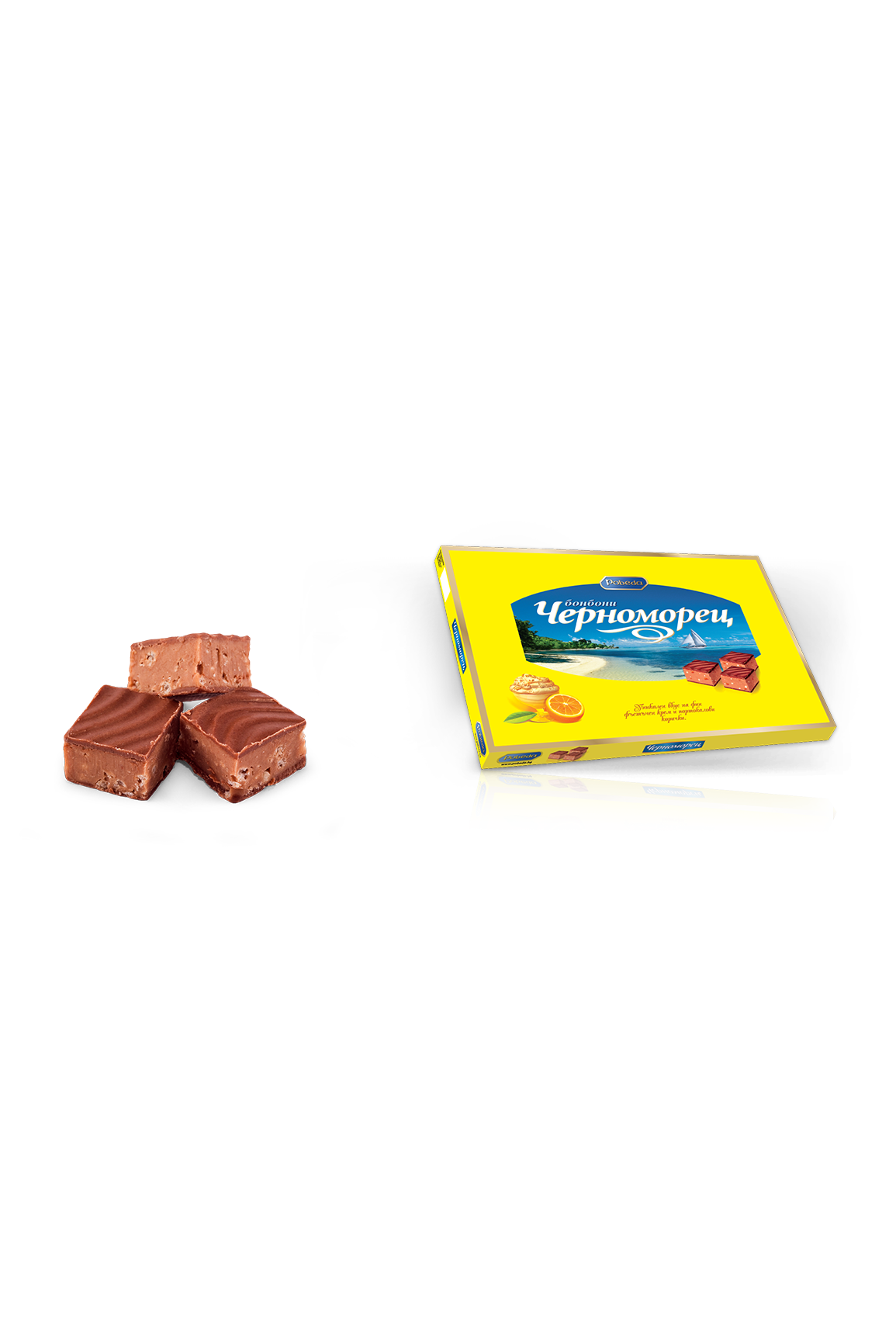 POBEDA - Bulgarian Chocolates Box  - Pralines CHERNOMORETZ - 250g