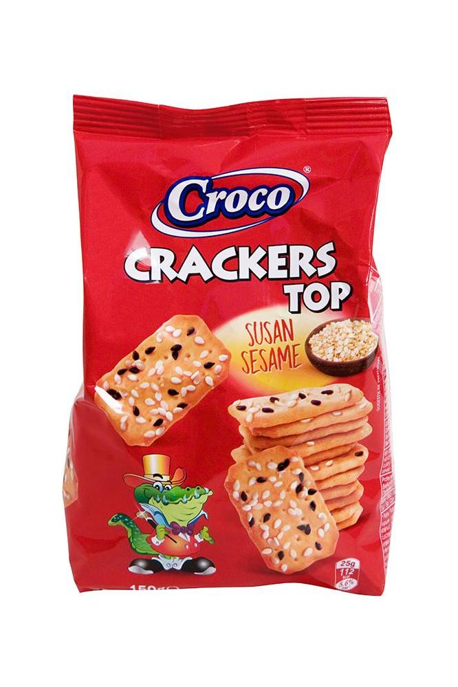 Romanian Salted Crackers CROCO with SESAME - 150g