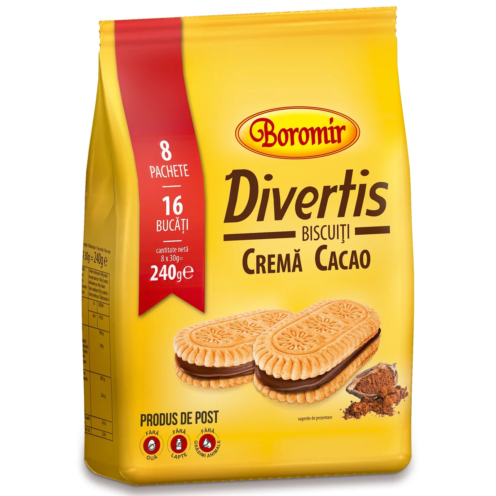 DIVERTIS - Cocoa Cream Cookies by Boromir  - 240g
