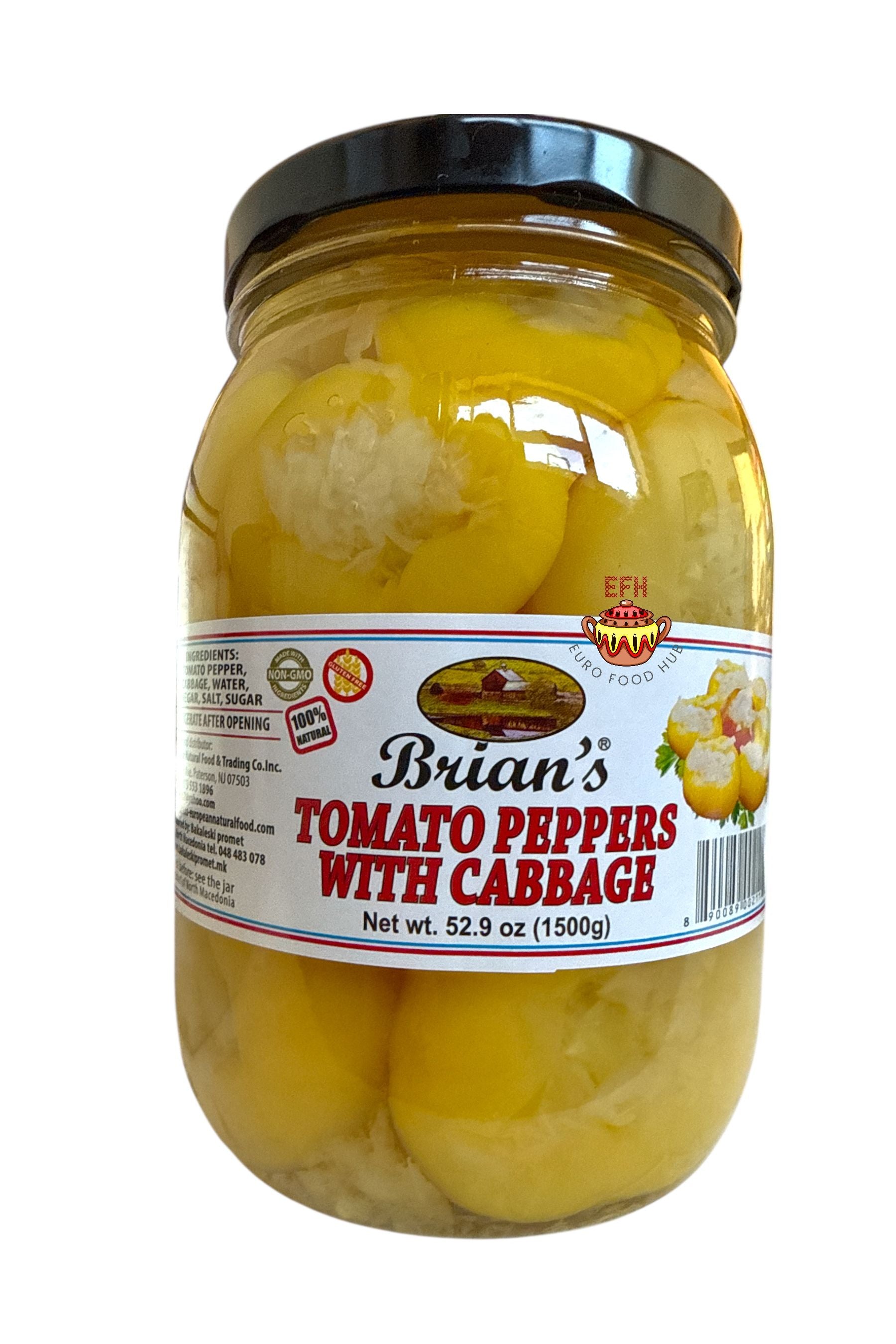 Brian’s European Natural Foods - TOMATO PEPPERS WITH CABBAGE - 1.5 kg