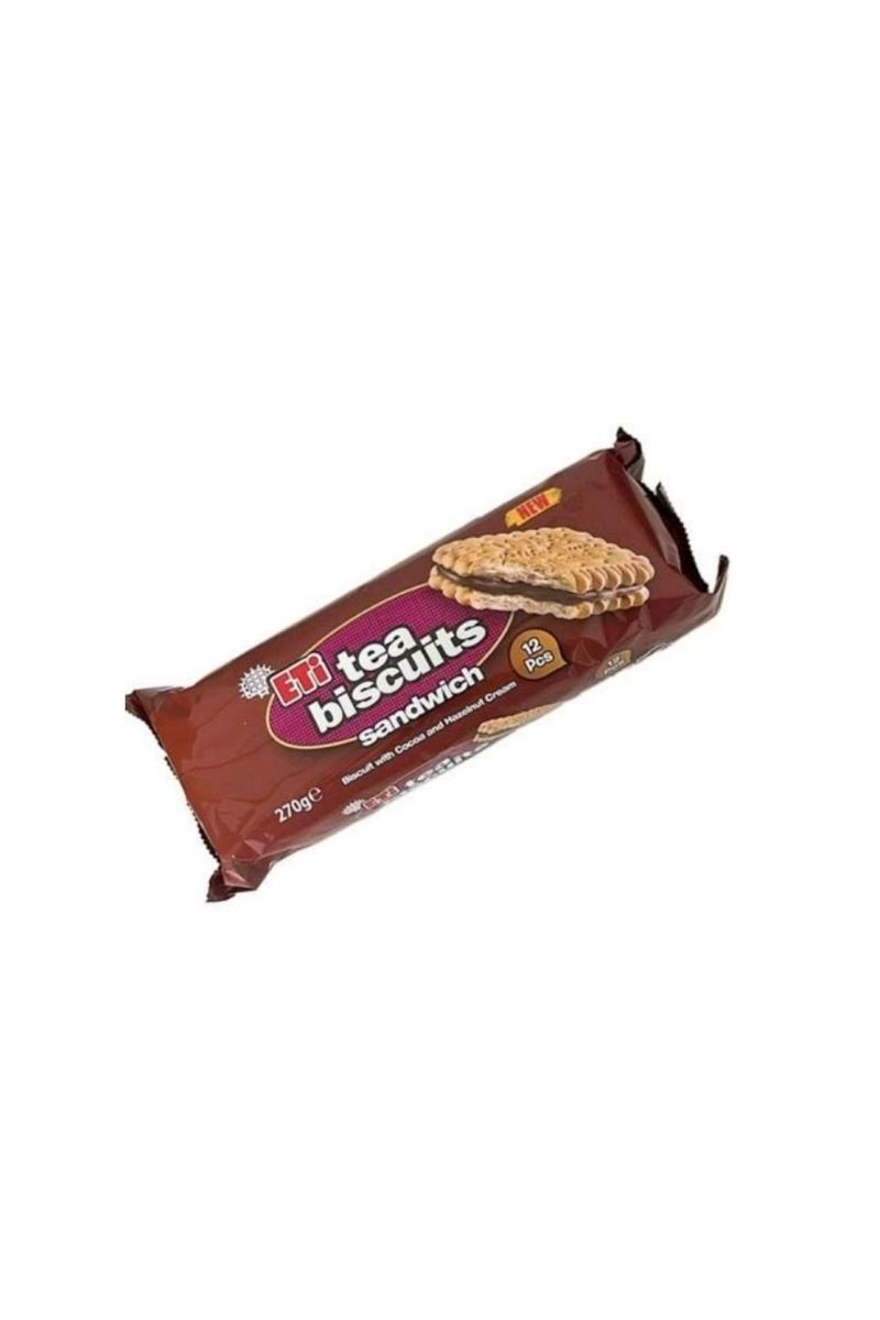 ETi - Tea Biscuits - SANDWICH - with Cocoa & Hazelnut Cream - 270g