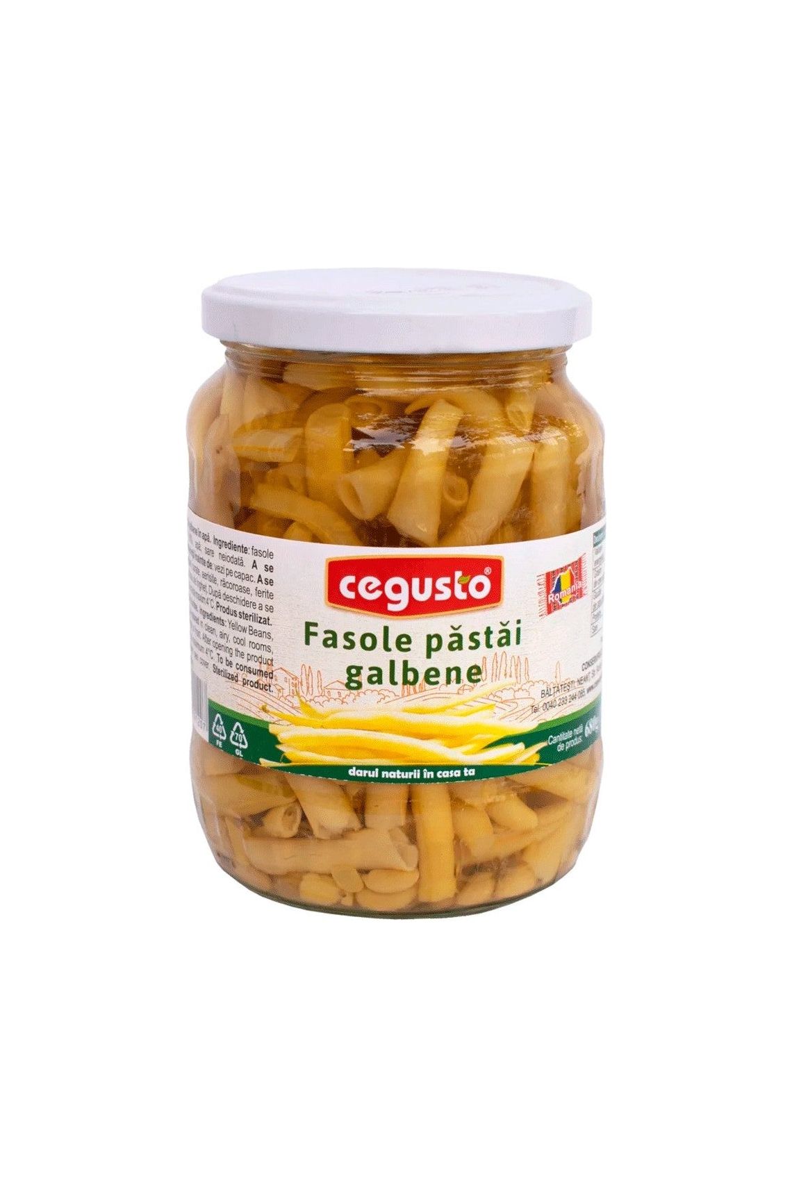 Yellow Cut Beans in Brine - Fasole Galbene - CEGUSTO