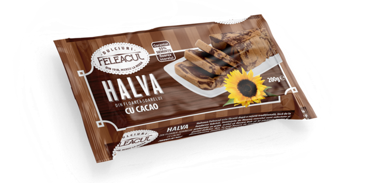 Feleacul - Classic SUNFLOWER Halva with COCOA - 200g