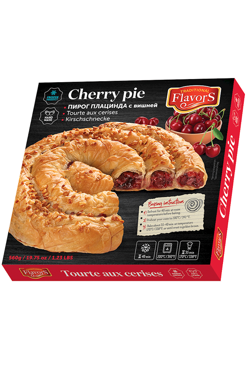 TRADITIONAL FLAVORS - FILO (Phyllo) Swirl Pie with Sour Cherry - 560g