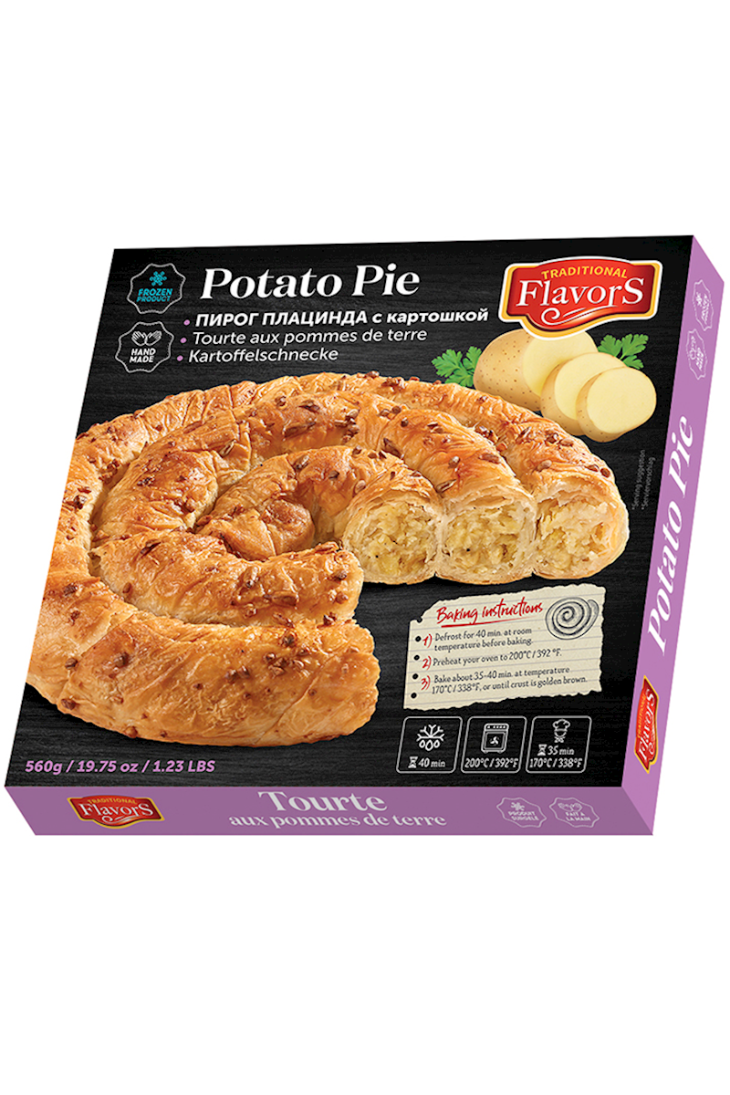 TRADITIONAL FLAVORS - FILO (Phyllo) Swirl Pie with POTATO - 560g