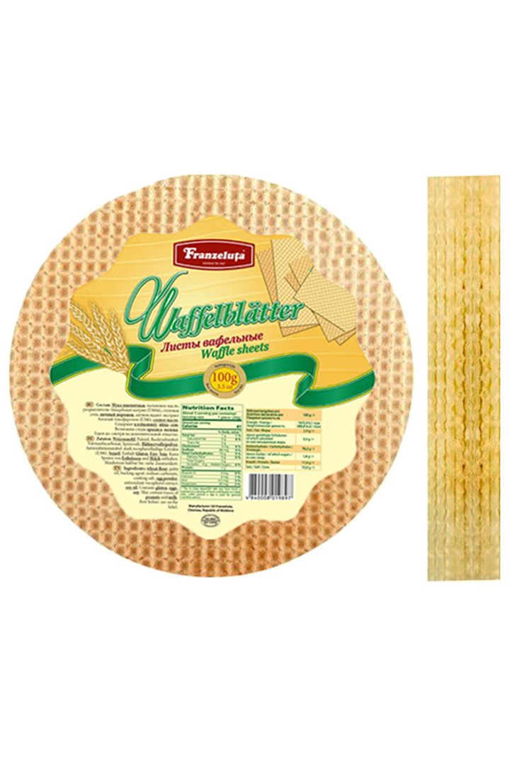 Franzeluta - Oblatne Waffle Sheets - ROUND - 10"