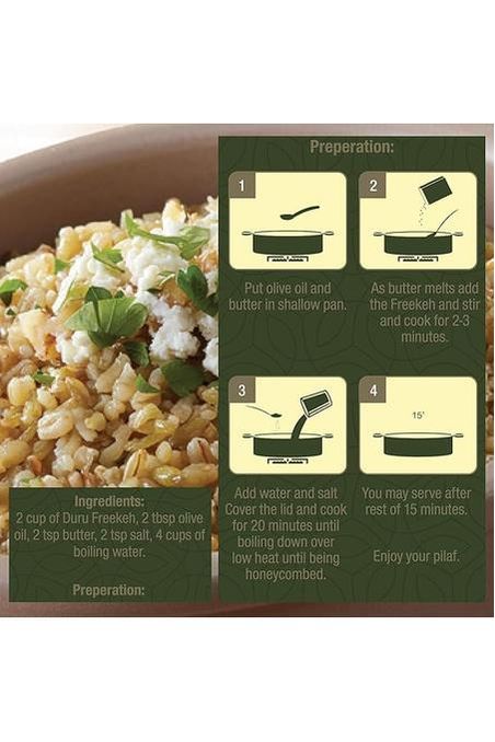 DURU - FREEKEH - Green Roasted Wheat - 450g