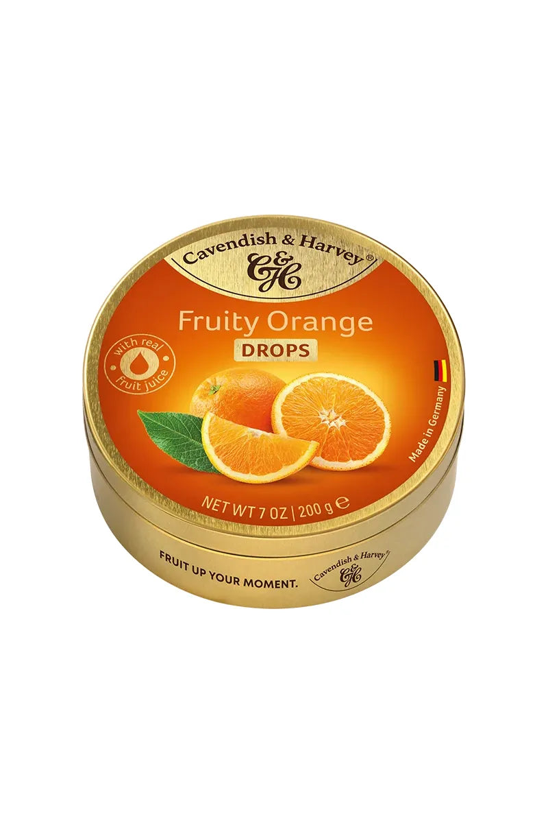 Cavendish & Harvey FRUITY ORANGE Hard Candy Drops - 200g