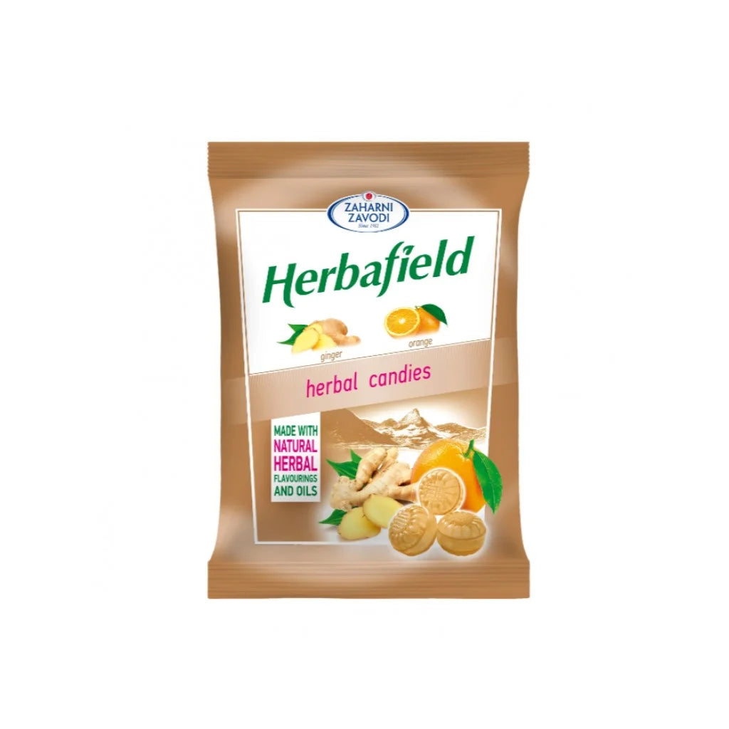 Herbafield - LUKCHETA - Hard Candy Mints - GINGER & ORANGE - 75g