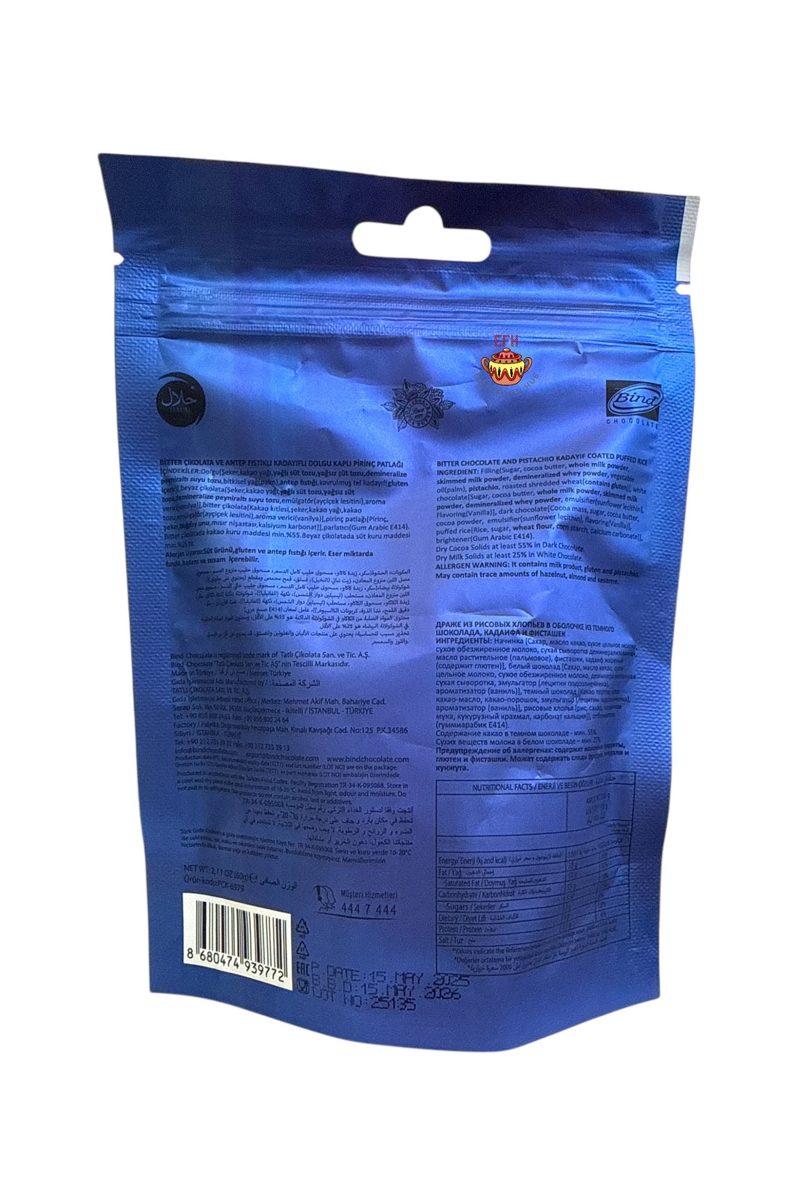 Bind - DUBAI CHOCOLATE BALLS - DARK CHOCOLATE - 60g