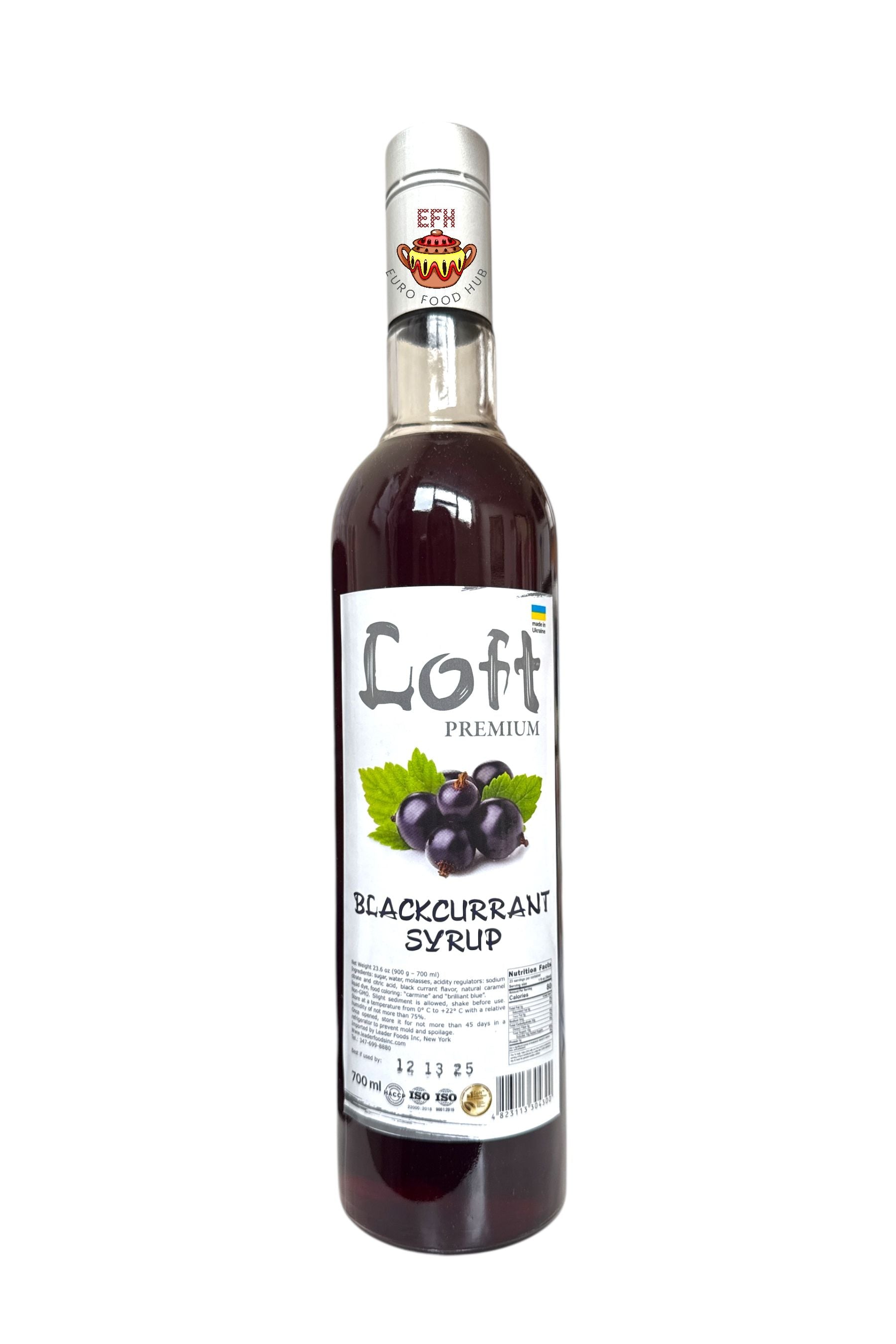 LOFT - Premium BLACK CURRANT SYRUP - 700ml