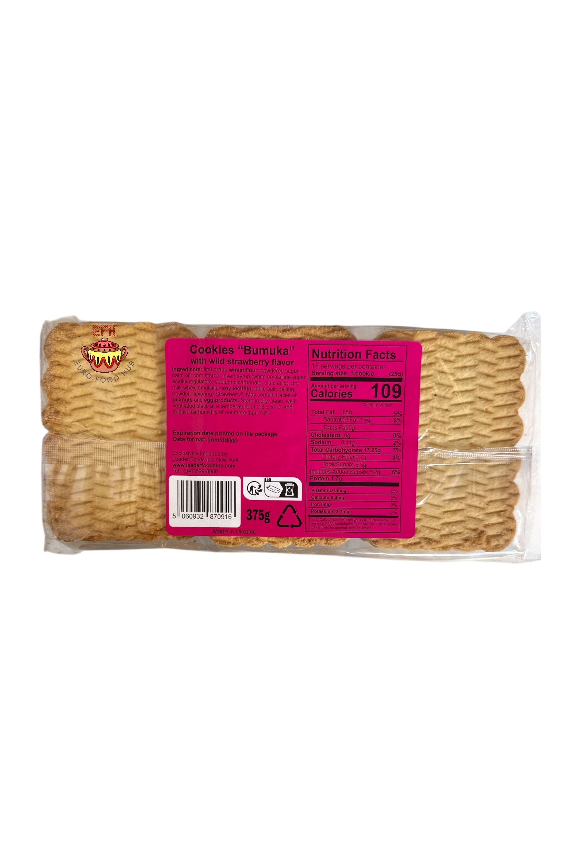 Laska - BUMUKA Cookies - Wild Strawberry Flavor - 375g