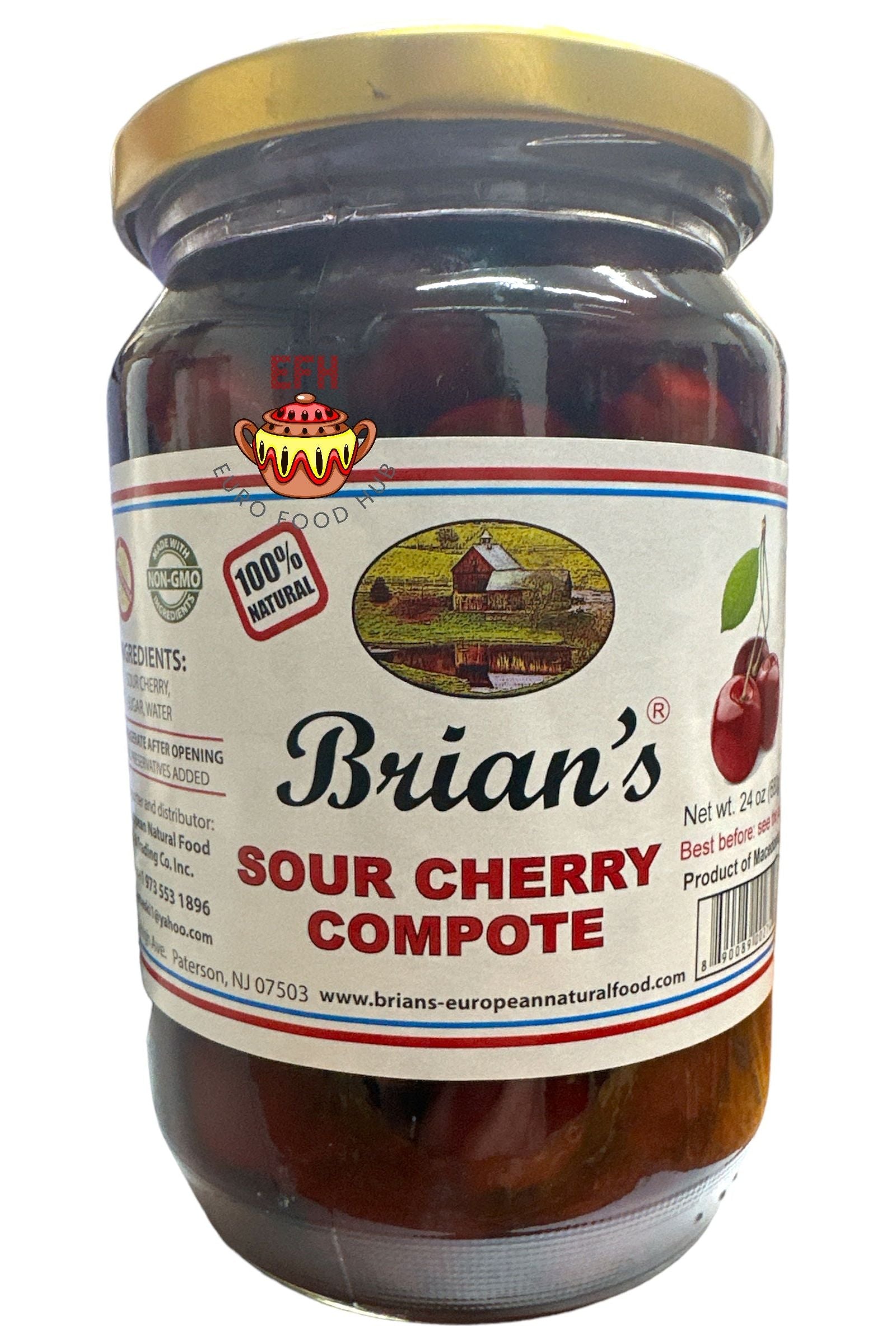 Brian's European Natural Products - Sour Cherry Compote - 680g