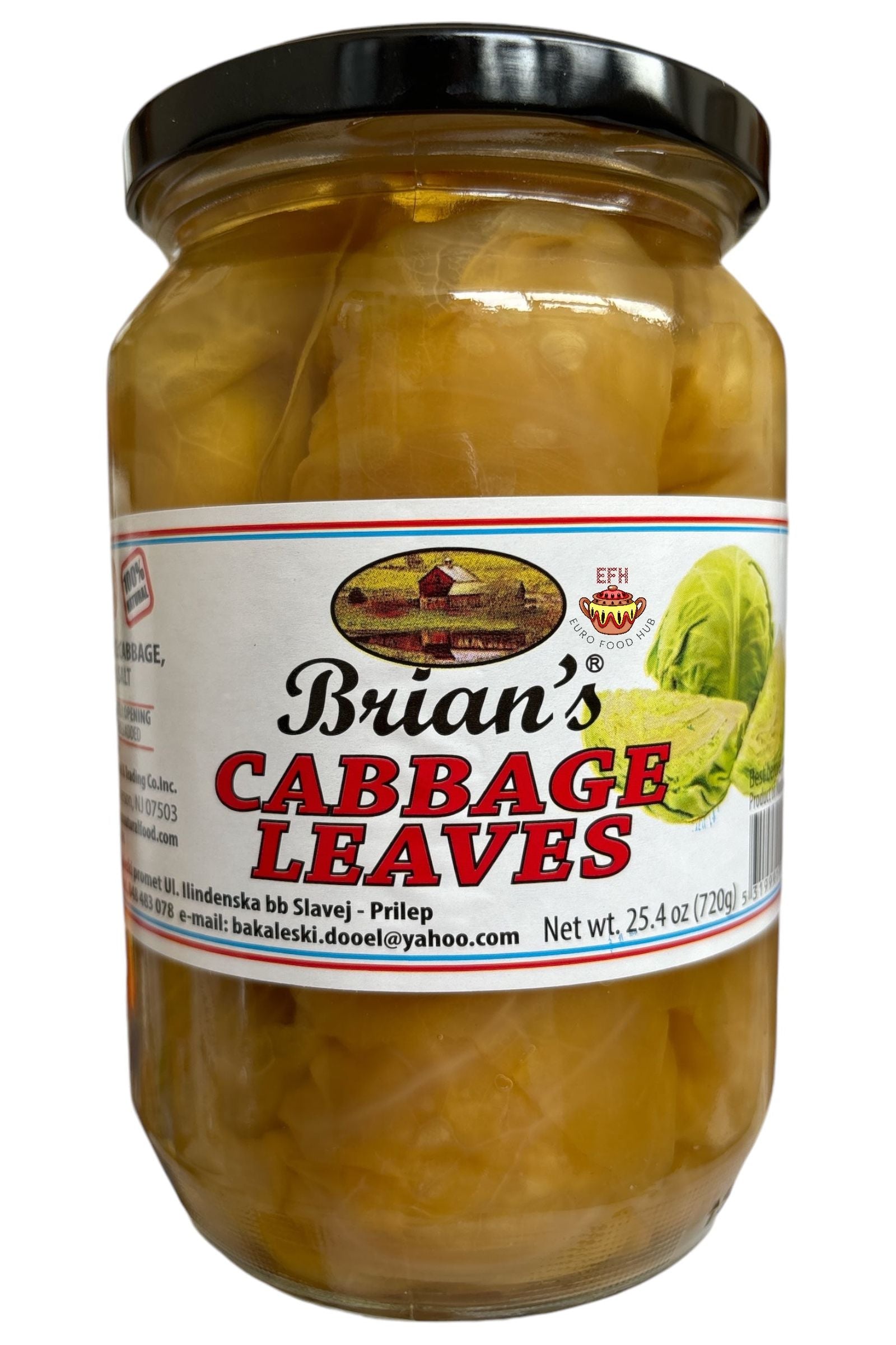 Brian’s European Natural Products - CABBAGE LEAVES - 720g