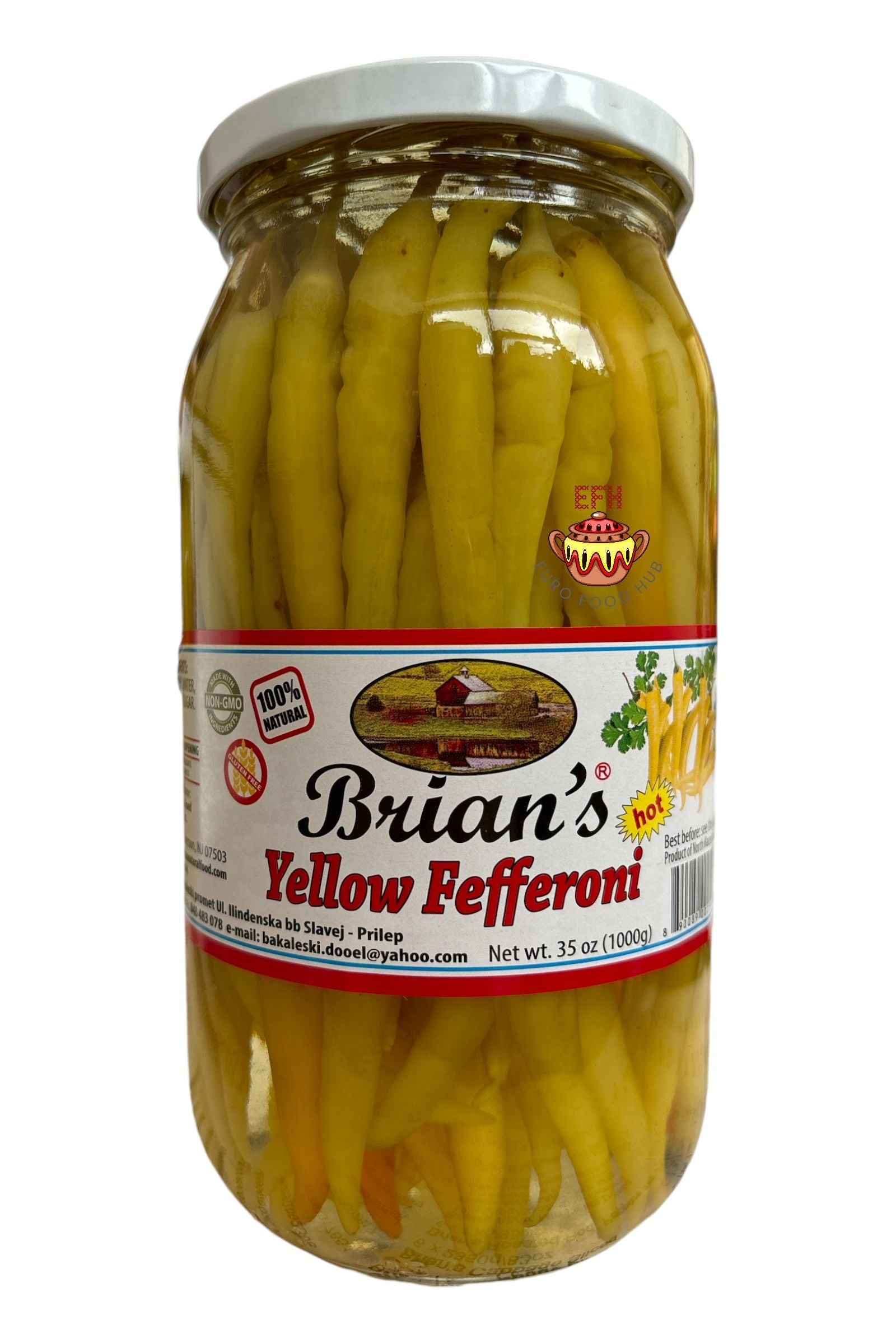 Brian's Yellow Fefferoni - Mild or Hot - 1000g