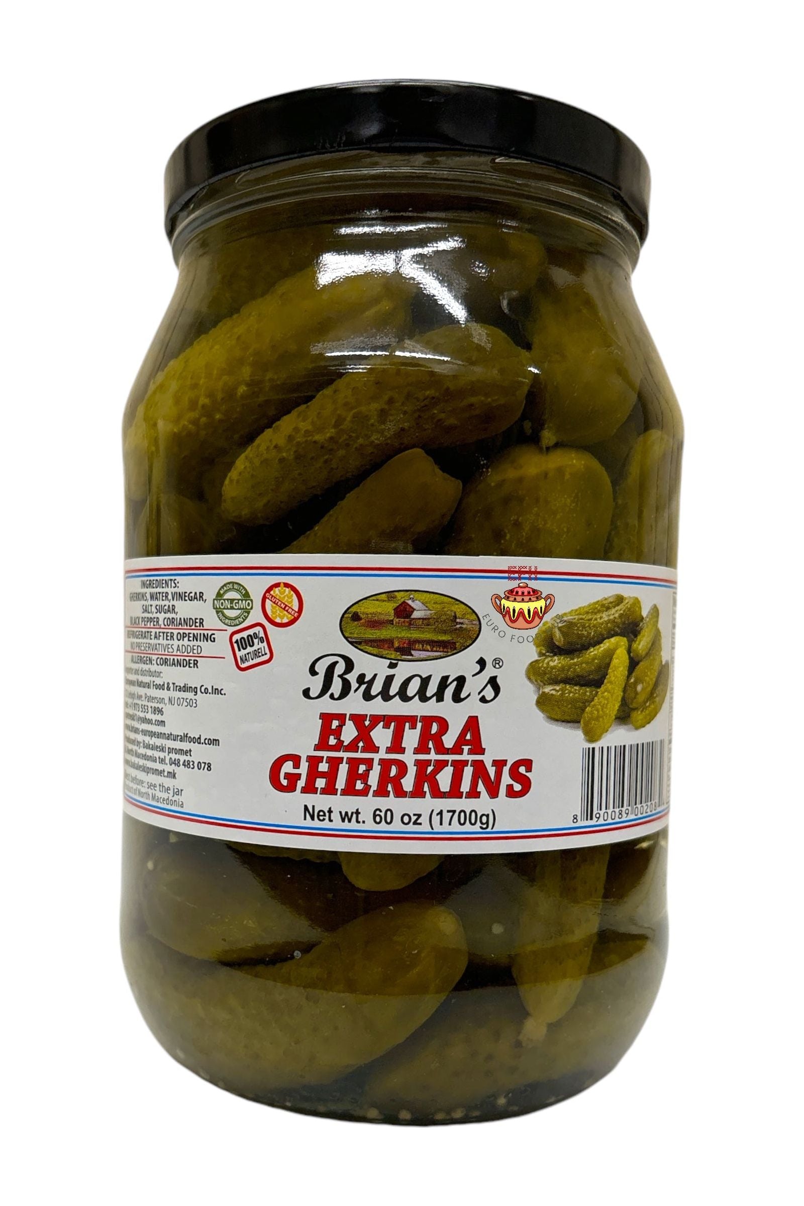 Brian's EXTRA GHERKINS - Pickles - 1700g