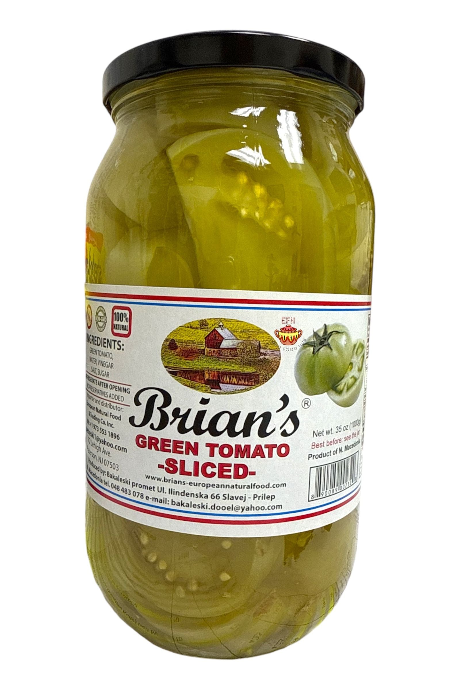 Brian's - GREEN TOMATOES SLICED - 1000g