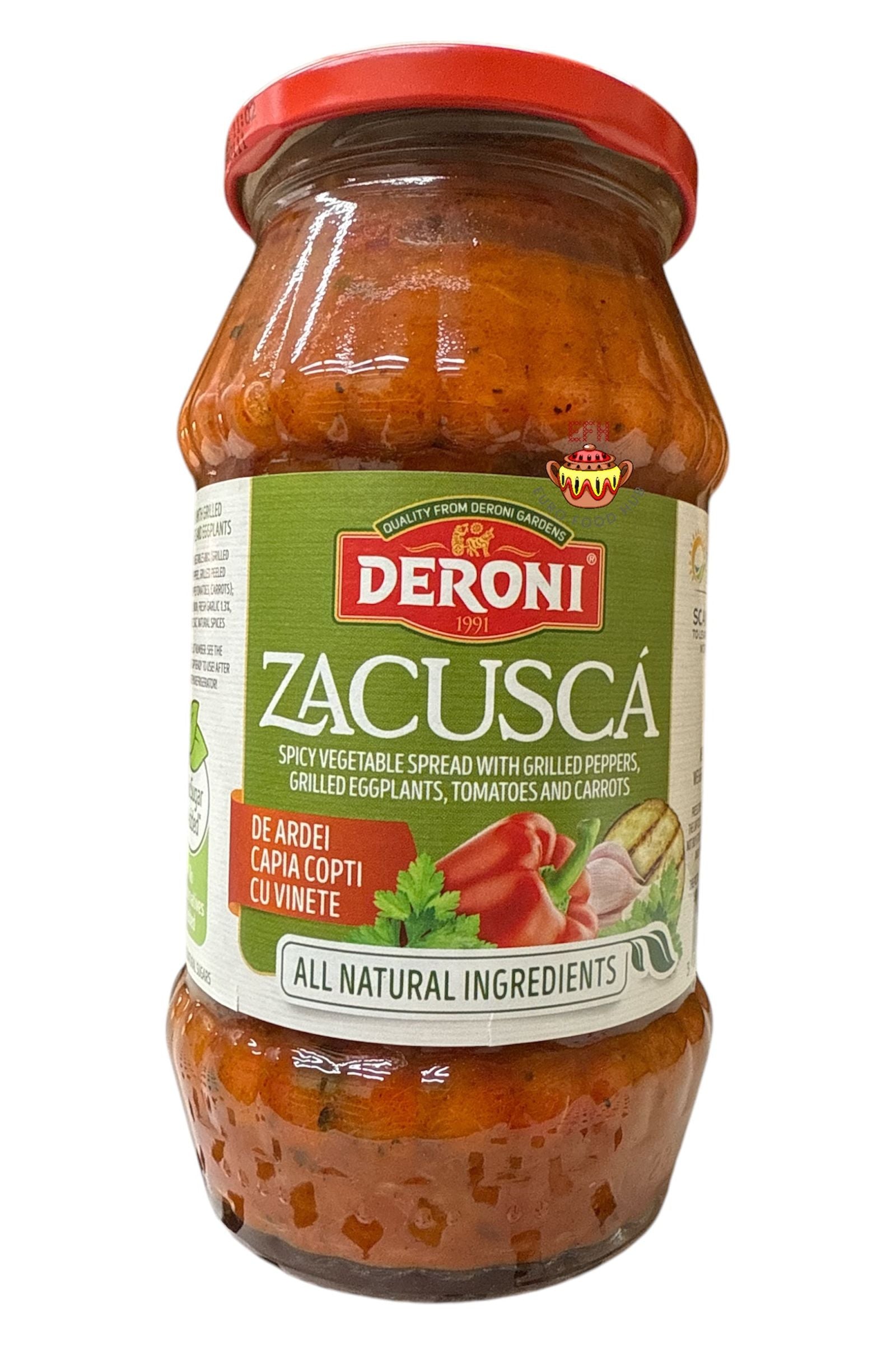 Deroni Homemade Zacusca with Roasted Peppers - 500g