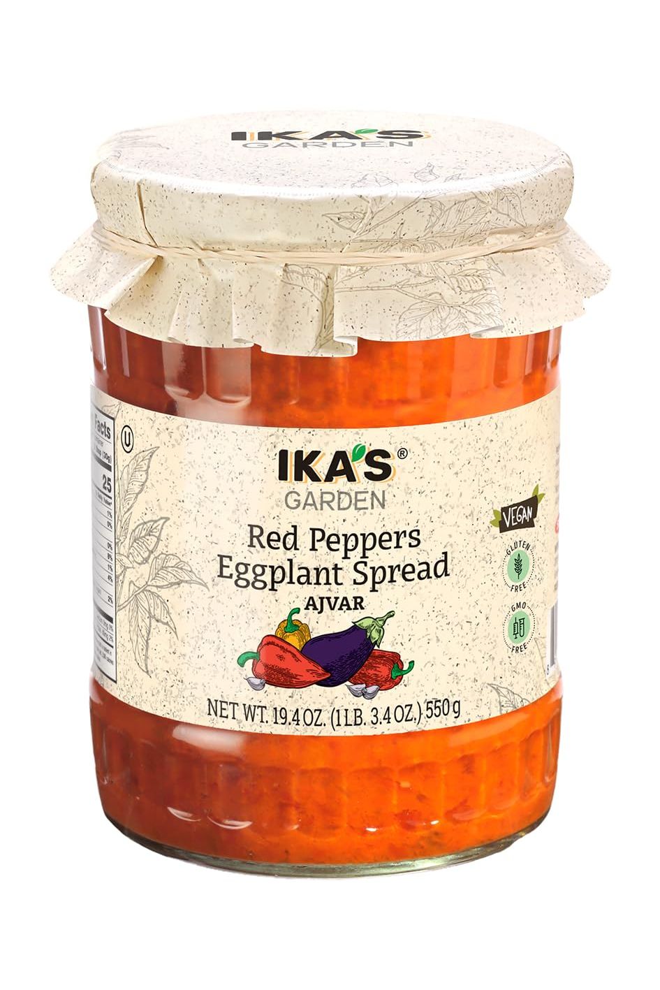 IKA's Garden - Red Peppers & Eggplant Spread - AJVAR - 550g